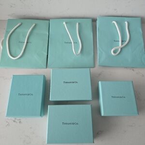Lot Of 4 Tiffany & Co. Jewelry Empty Gift Boxes and 3 Gift Bags